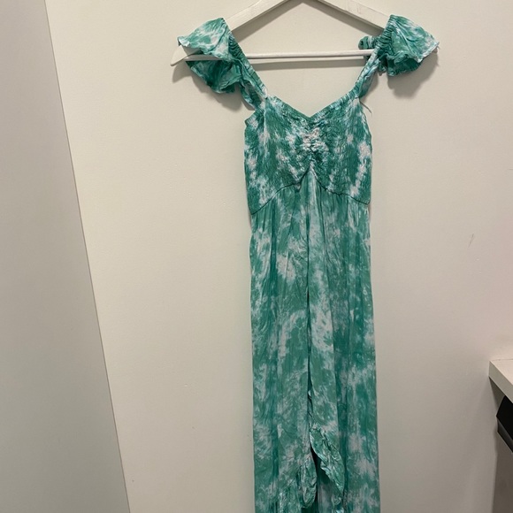 Tiare Hawaii Turquoise Maxi Cover Up Dress - Picture 4 of 7